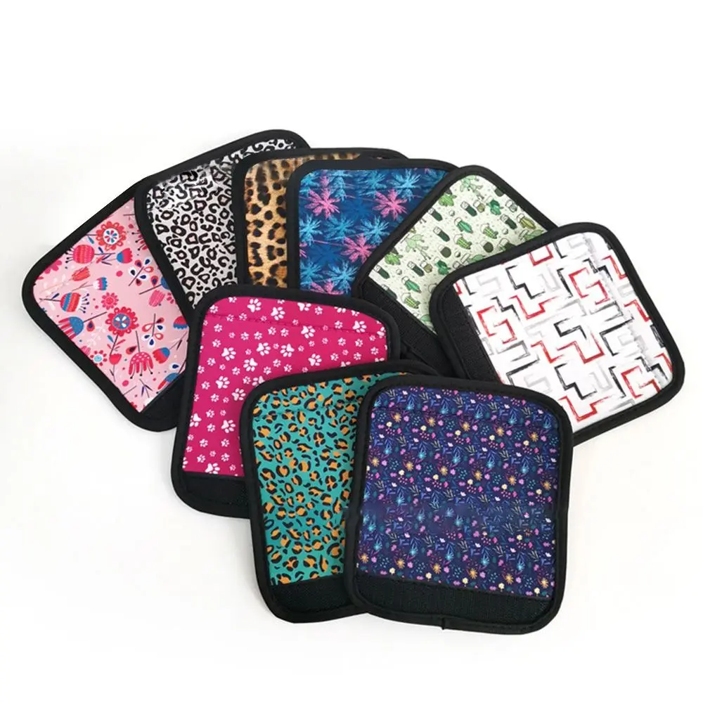 Neoprene Luggage Handle Wrap Grip Printed Pattern Soft Suitcase Bag Handle Identifier Handle Sleeve - imagen 2