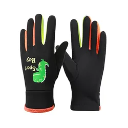Guantes dinosaurio cálidos reflectantes a prueba de viento niños