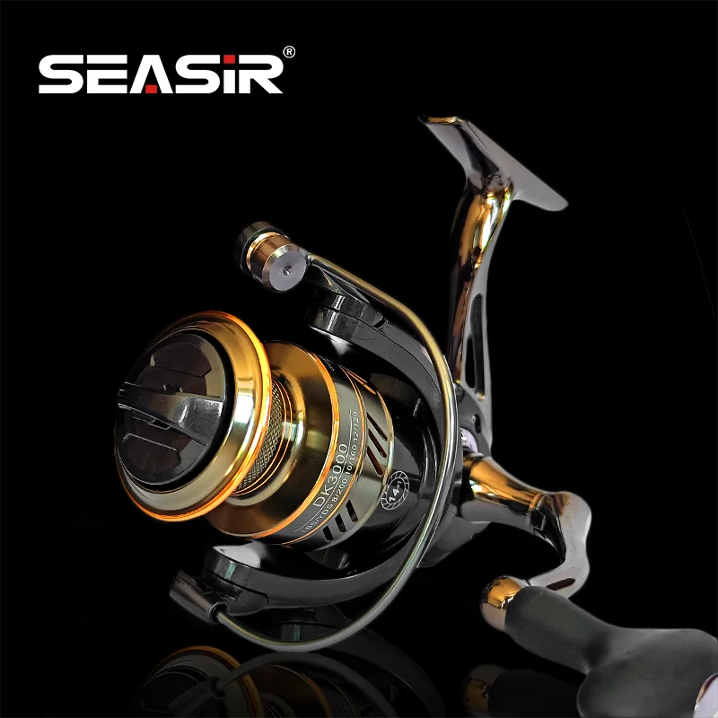 Seasir DK-carrete de pesca giratorio totalmente metálico, arrastre máximo 14 + 1BB, rueda de pesca de 15kg, agua salada, barato, diseñado en Japón