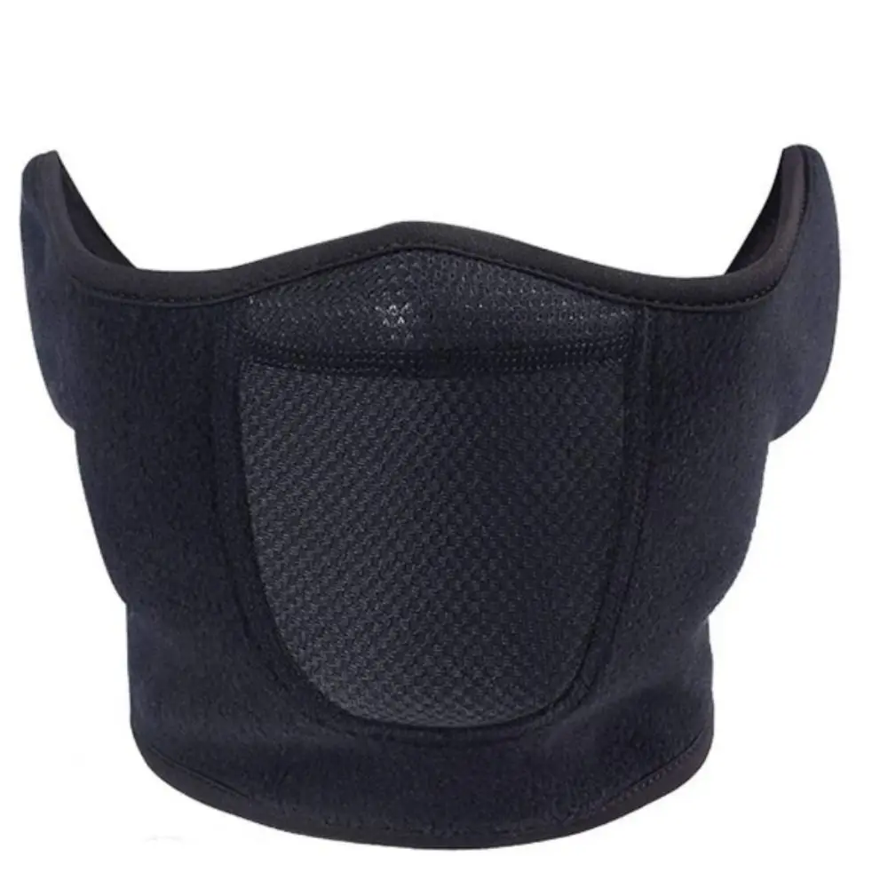 Calentador de cuello de lana esponjosa a prueba de viento, Bandana facial de red celular, máscara facial de esquí de algodón cálido, ciclismo - imagen 4