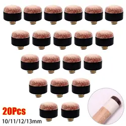 Puntas para tacos de billar, 20 piezas, accesorios de reparación de postes, piezas de repuesto, punta de billar, tornillo de 10/11/12/13mm