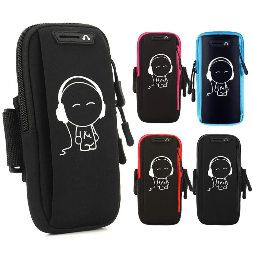 Bolsa ligera noctilucente para teléfono para correr, bolsa portátil a prueba de golpes para teléfono de muñeca, bolsa para brazalete de prevención de caídas a prueba de polvo - imagen 4