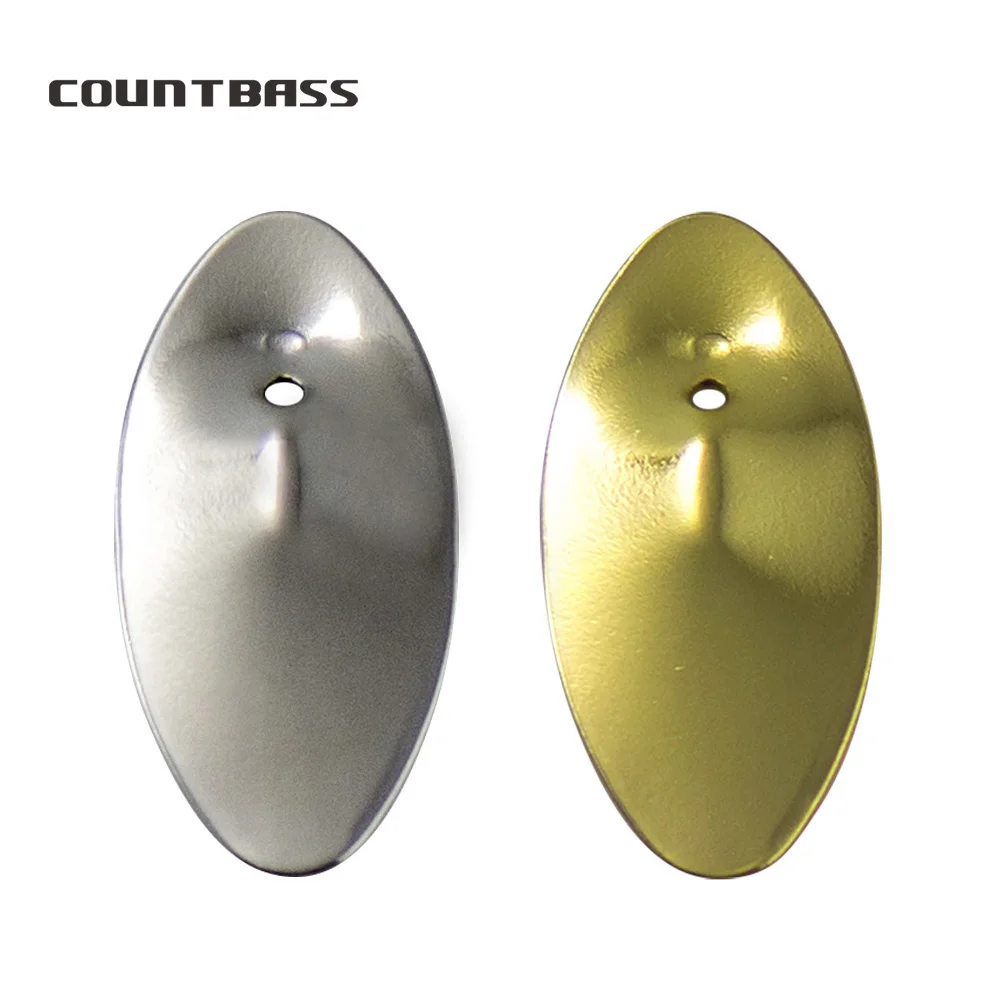 Countbass 50 Uds tamaño 1-4 cuchillas giratorias en línea de acero patrón suave níquel chapado en oro DIY Spinner Señuelos de pesca aparejos artesanales