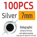 7mm Silver 100pcs