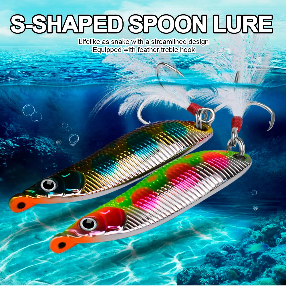 Señuelo tipo cuchara plateado de pesca AJLURES