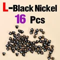 16Pcs Black Nickel L