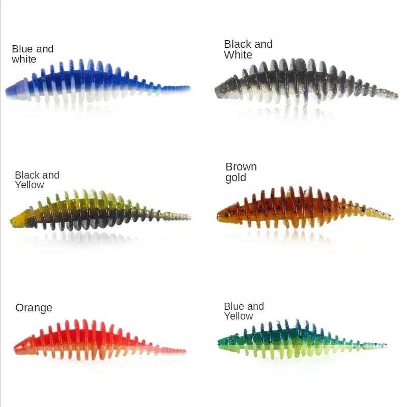 10 Uds Tanta 35mm 50mm señuelo de pesca señuelo suave Shad cebos de silicona Wobblers Swimbait señuelo Artificial souple Lua señuelos falsos - imagen 5