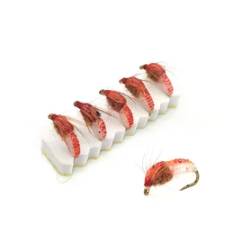 Mosca artificial WY059 color carne con anzuelos afilados