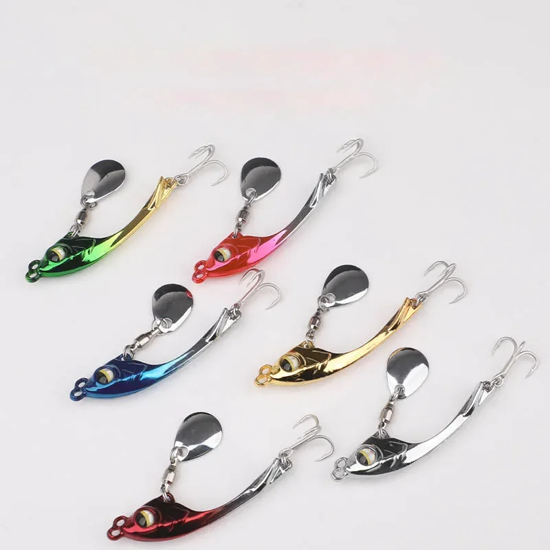 Nueva llegada 1 Uds 3,5/5/7/10g Metal VIB señuelo de pesca Spinner hundimiento cuchara giratoria Pin Crankbait lentejuelas cebos aparejos de pesca - imagen 5