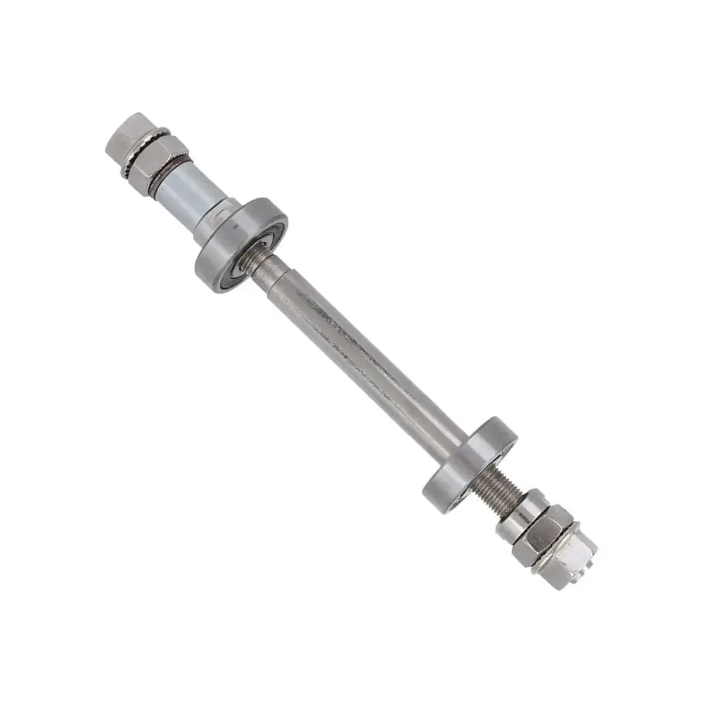Eje de cubo de rueda de bicicleta, longitud duradera, 140mm, 180mm, 6000 rodamientos, palanca de eje sólido plateado, eje de cubo trasero delantero de Metal, bicicletas de carretera - imagen 4