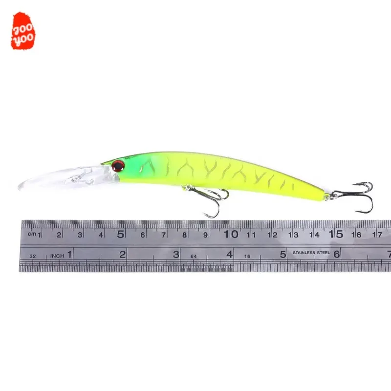 Señuelo Minnow de Color aleatorio, 15cm, 15g, suspensión, lengua larga, fundición, agua flotante, aparejos de pesca de mar falsos, suministros de herramientas, 1 ud. - imagen 5