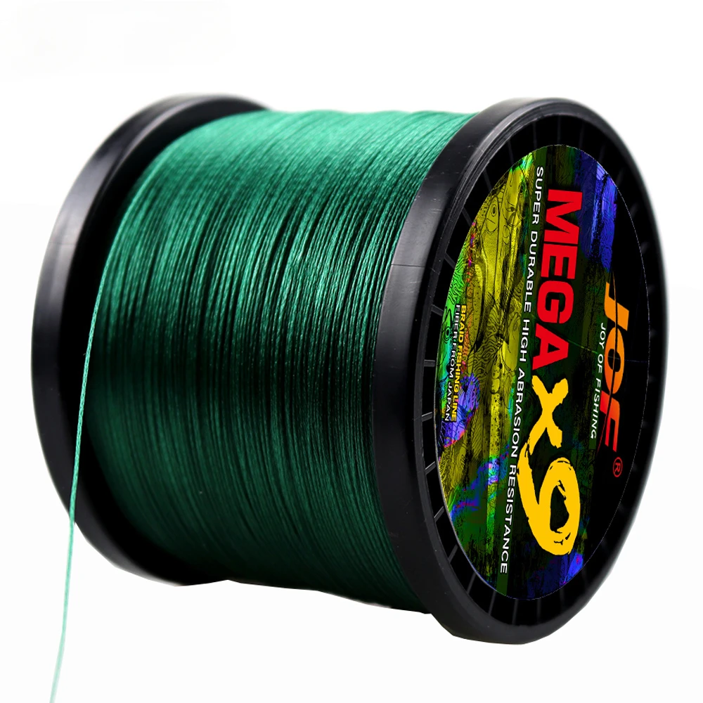 JOF-sedal de pesca de 500m, 9 hebras, cables trenzados, PE multifilamento, cable para Mosca de carpa 20 24 35 40 50 65 80 100lbs, Jigging de fundición larga - imagen 5