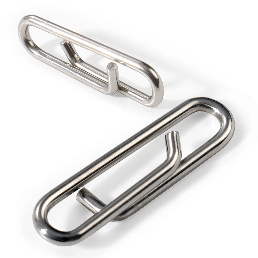 GOBAIT-Clips rápidos de enclavamiento de pesca, hebilla ovalada de acero inoxidable, accesorios de sedal de señuelo giratorio, caja de aparejos, conector de 20-100 Uds. - imagen 5