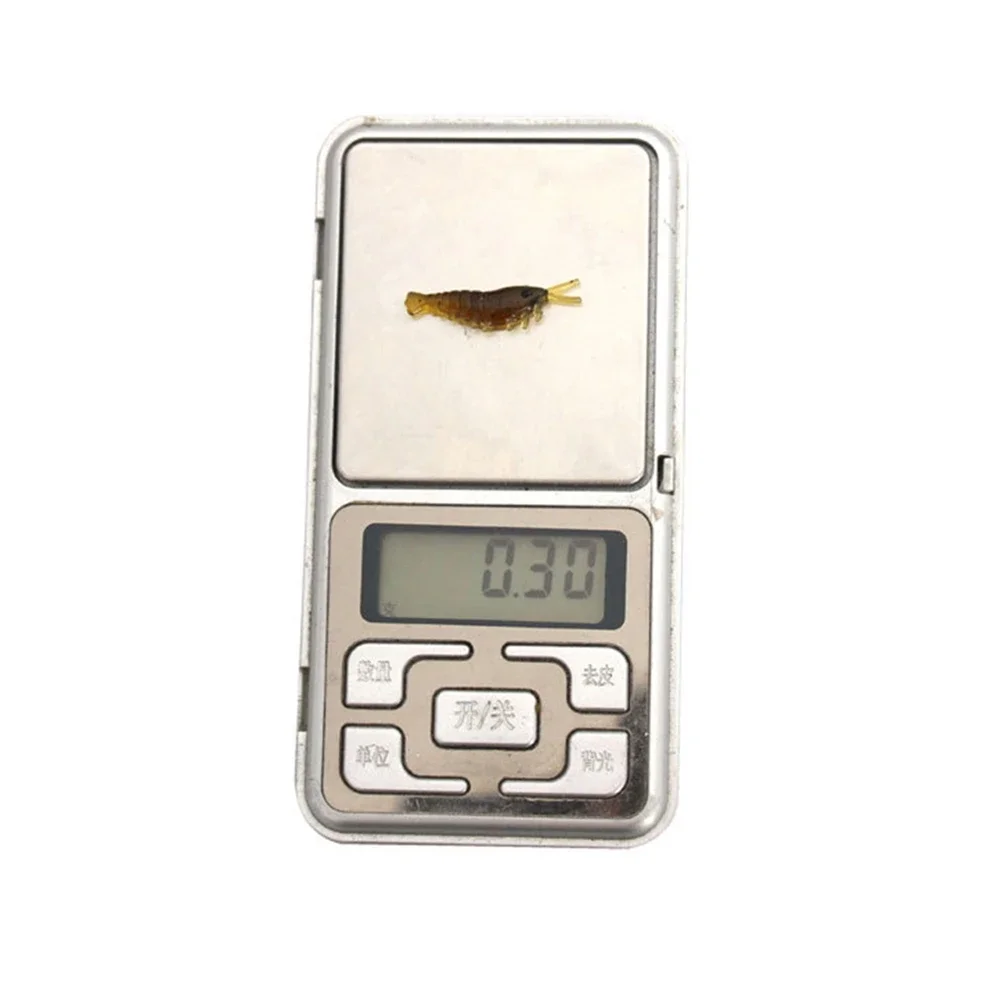 100 Uds. Señuelos de pesca de camarones luminosos de silicona suave 2,7 cm pequeño verde claro pesca de agua dulce cebo de camarones brillo camarones señuelos - imagen 5