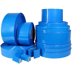 Tubo Termorretráctil PVC Azul para Baterías de Pesca
