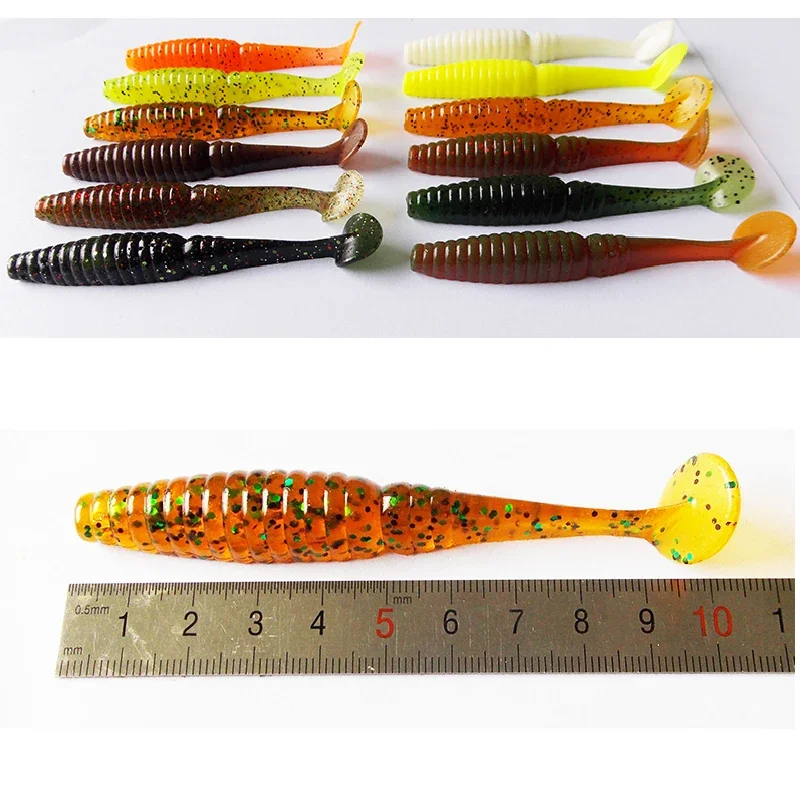 ESFISHING-Cebo de silicona suave para Pesca, señuelo Artificial de 100mm, 7,2g, olor a Camarón, piscardo - imagen 2