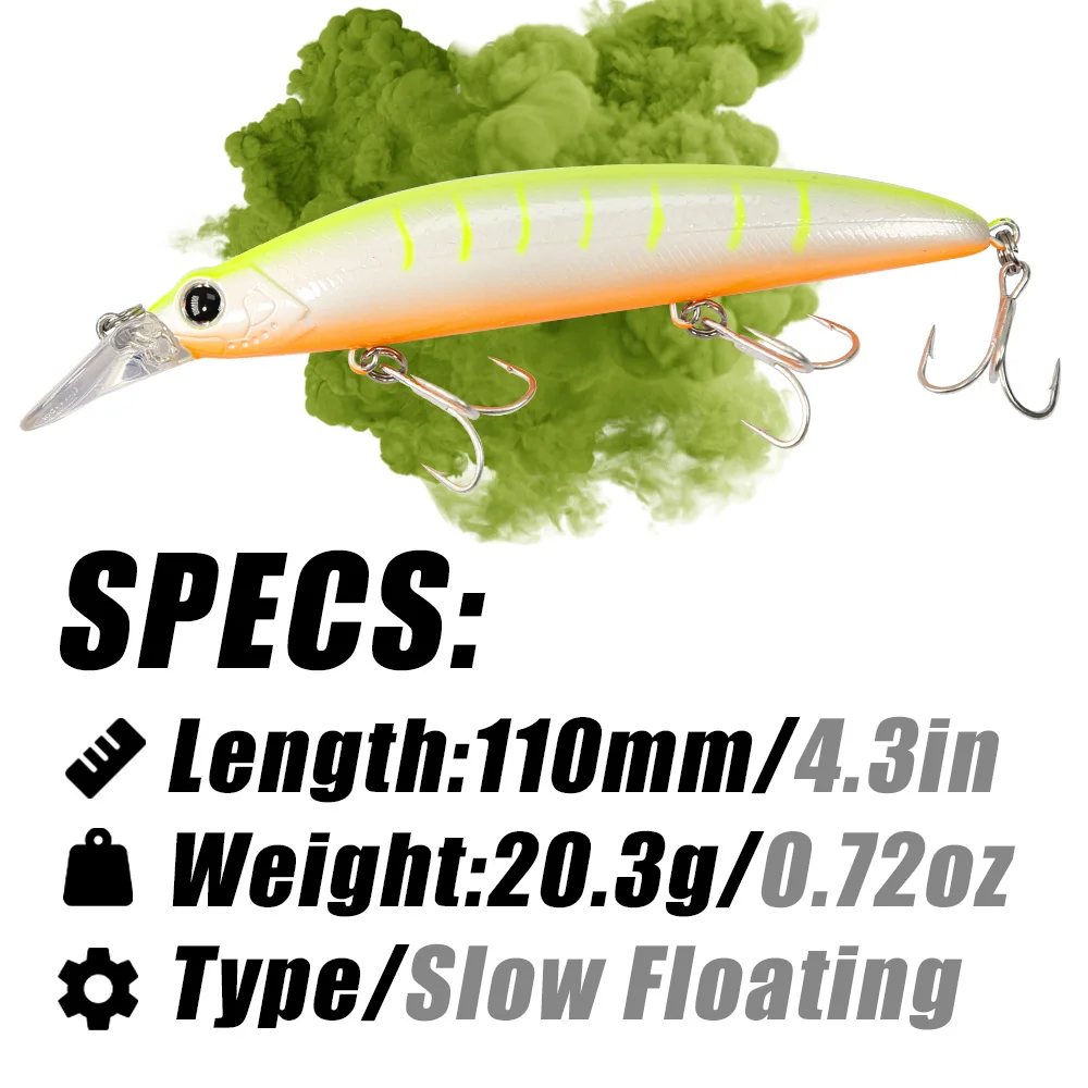 Jerkbait flotante de tungsteno PEAK para la pesca de lubina - imagen 3