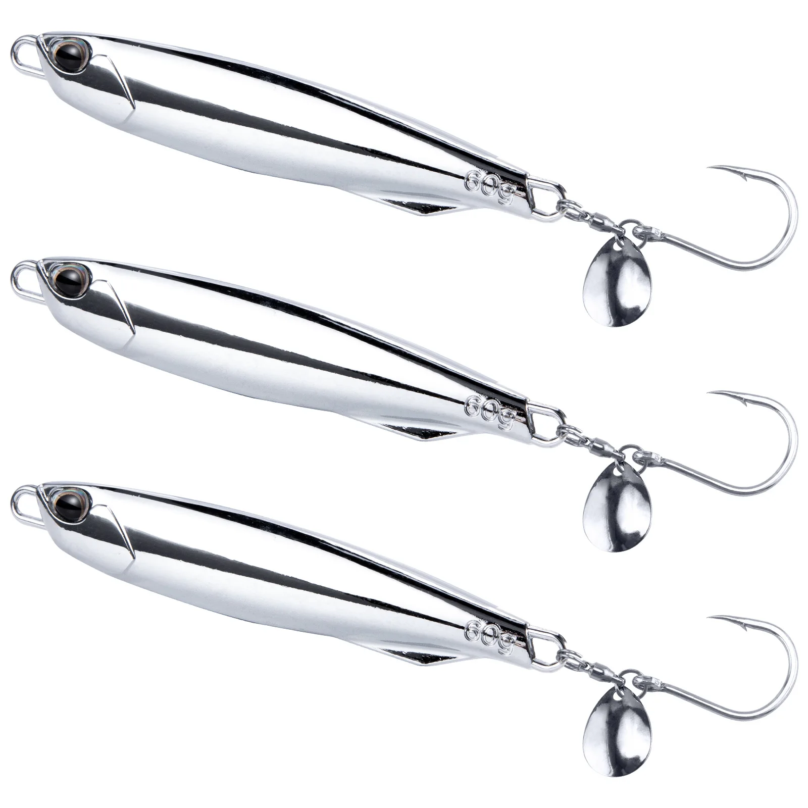 Cucharas jigging vertical diamante para caballa, bacalao y lucio - imagen 3