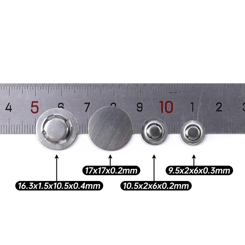 Accesorios para baterías de 10 ~ 2000 Uds., tapa de soldadura por puntos positiva para batería de litio 18650, junta de cabeza plana de electrodo negativo alternativo - imagen 2