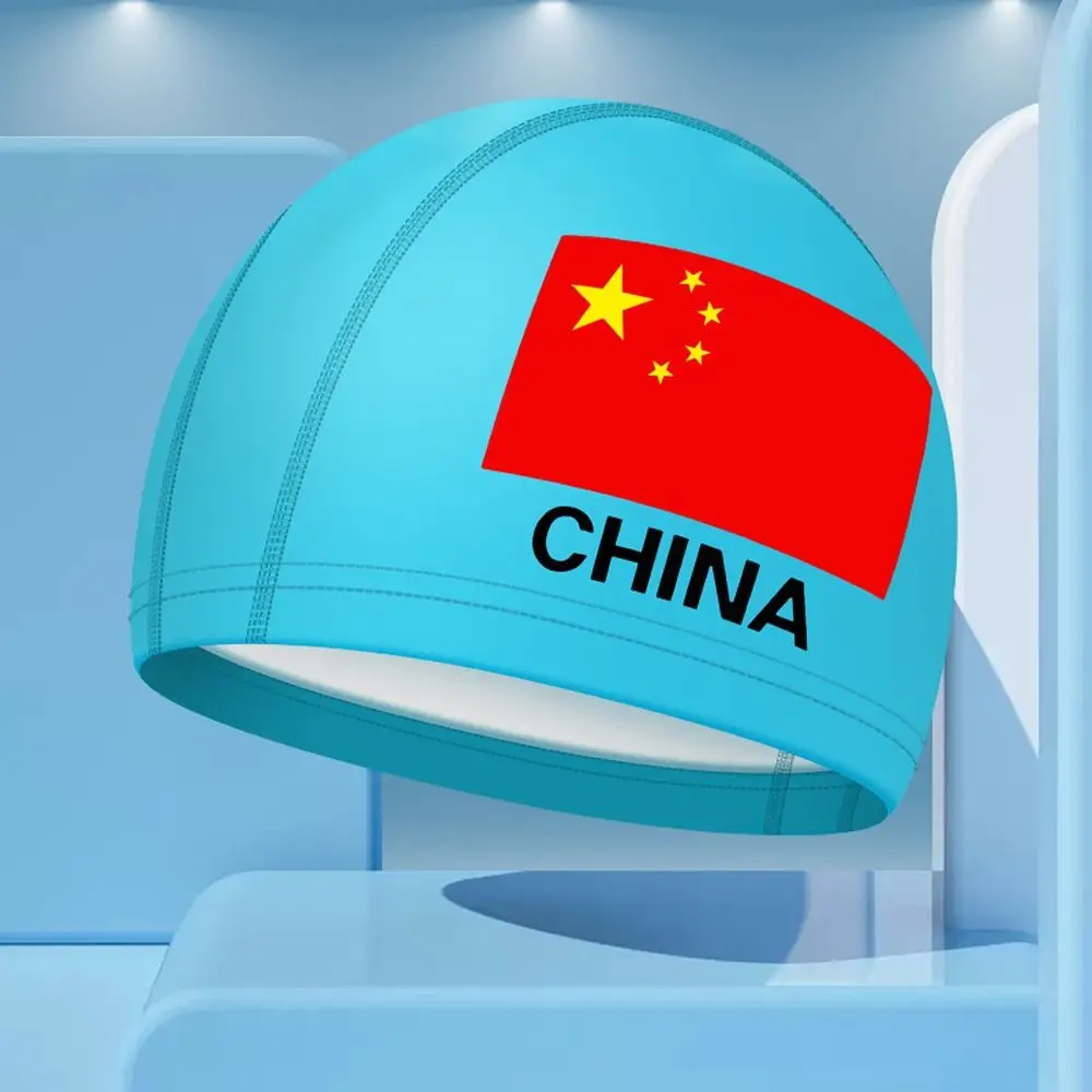 Tapa de natación con temática de China con diseño nacional de bandera