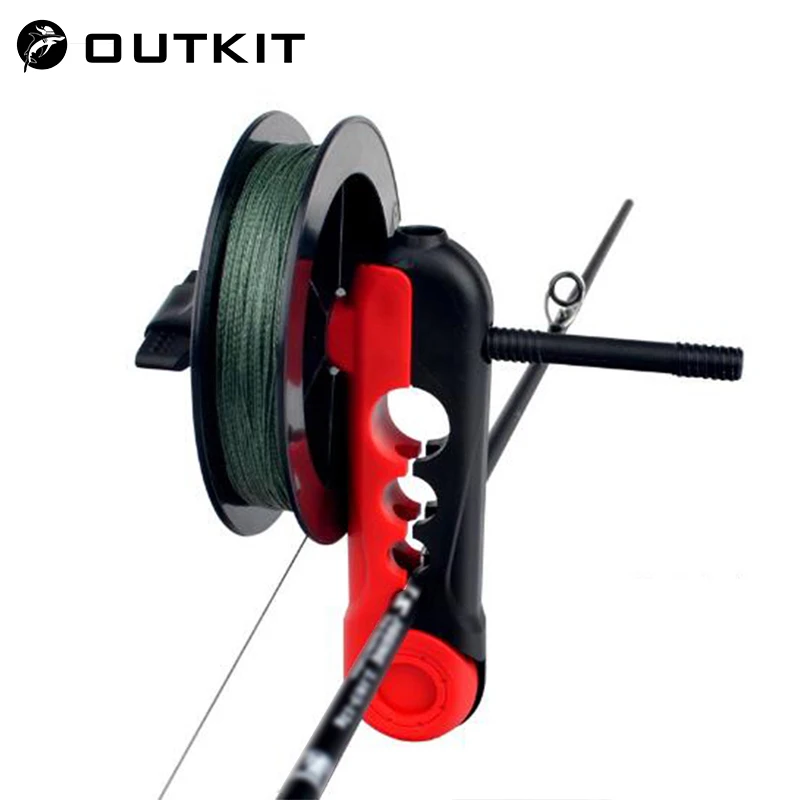 OUTKIT-bobina de sedal de pesca ajustable para varios tamaños, carrete de caña, tablero enrollador, carrete, herramientas de pesca universales