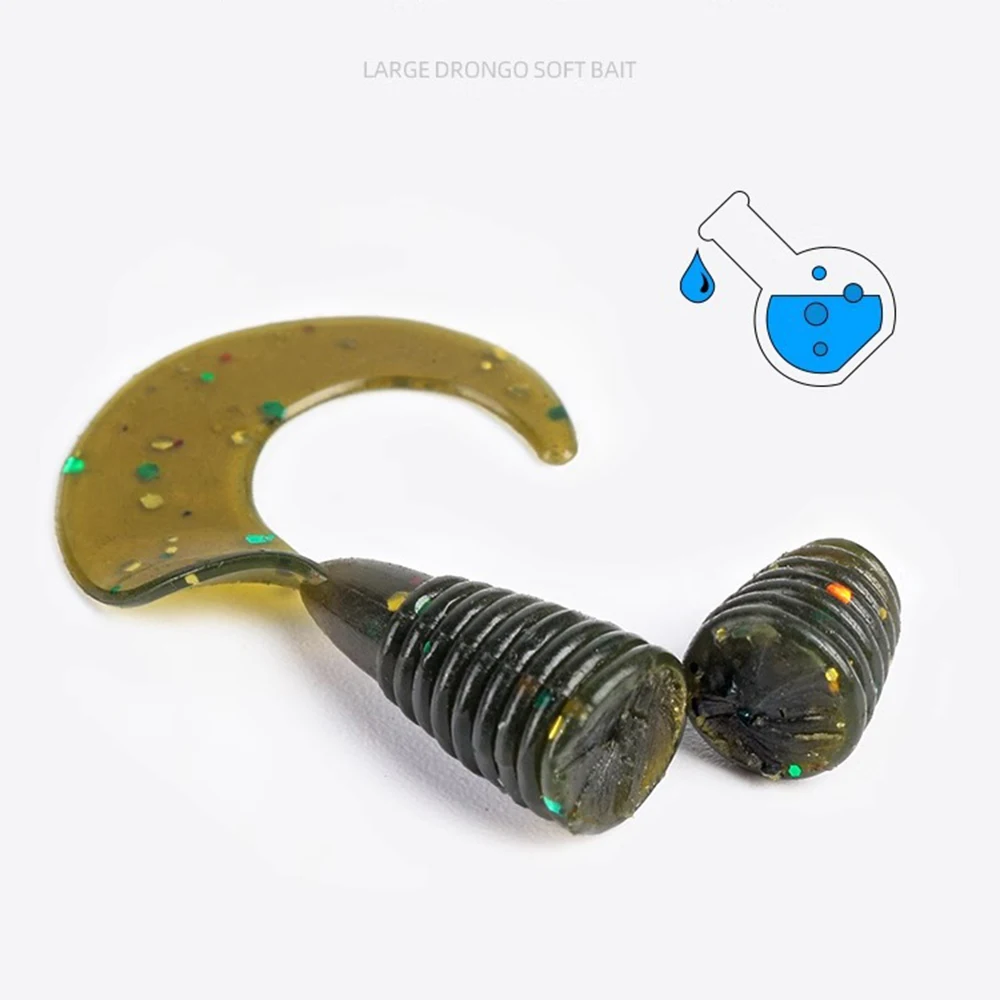 20 piezas 0,6g Mini cebos blandos con cola rizada señuelo de gusano de pez roca 1,4-2,9g Swimbaits Wobber cebo Artificial de silicona pesca de invierno - imagen 5