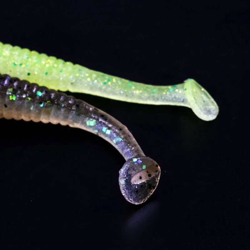 Señuelo JACKALL japonés, cebo falso integral, cola en T, pez blando, cola de sábalo, cebo suave fino negro de 2,8 pulgadas - imagen 4