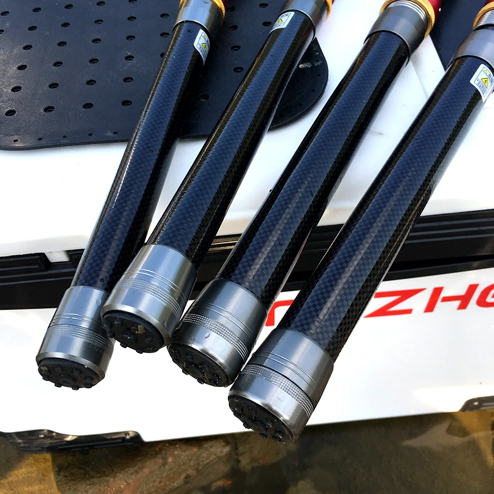 Caña de pescar giratoria de carbono, caña de pescar telescópica portátil para viajes, agua salada, agua dulce 1,8 M 2,1 M 2,4 M 2,7 M 3,0 M 3,6 M - imagen 4