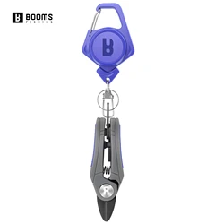 Booms Fishing FR1-cortador de hilo de pescar 2 en 1 de acero inoxidable, herramientas de tijeras de líneas Mono y fluoro trenzadas para pesca con mosca pequeña