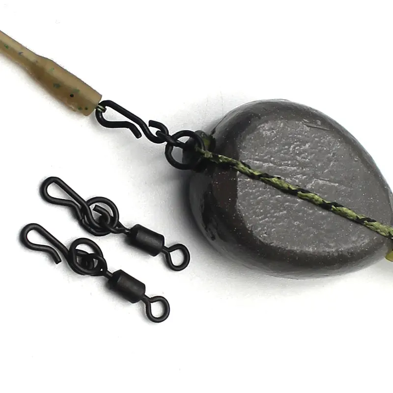 Accesorios de pesca de carpa 20 piezas, aparejos de pesca de carpa, color negro mate, QC, pelo giratorio en línea, Chod, helicóptero - imagen 3