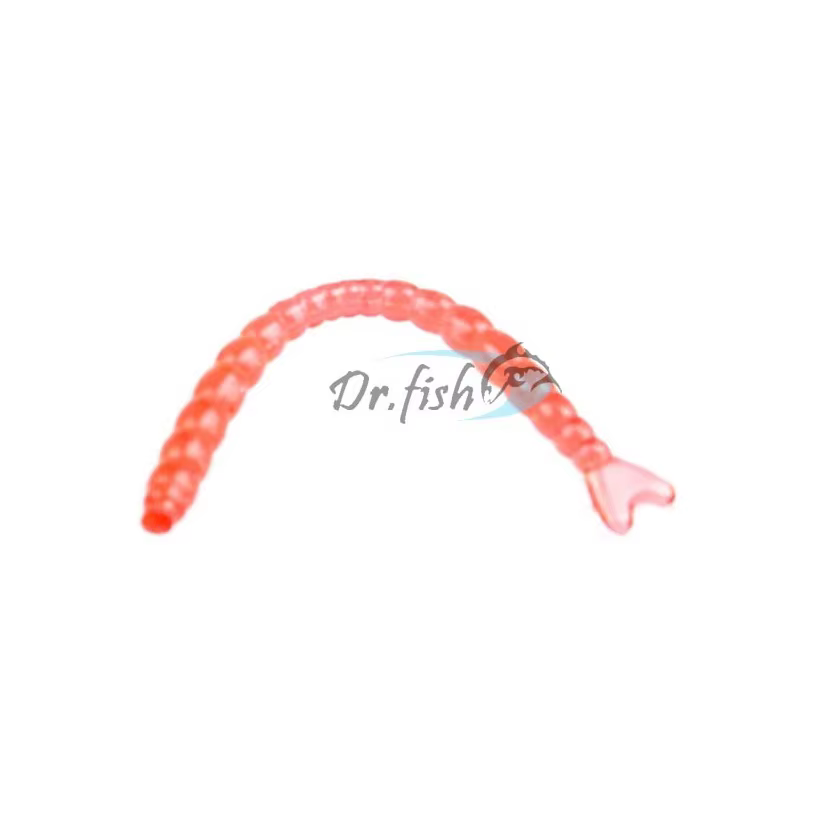 Mini señuelo de plástico suave para pesca, 50 piezas, gusano, olor a pescado, cola dividida, lombriz de tierra, perca, atún azul, 26mm - imagen 5