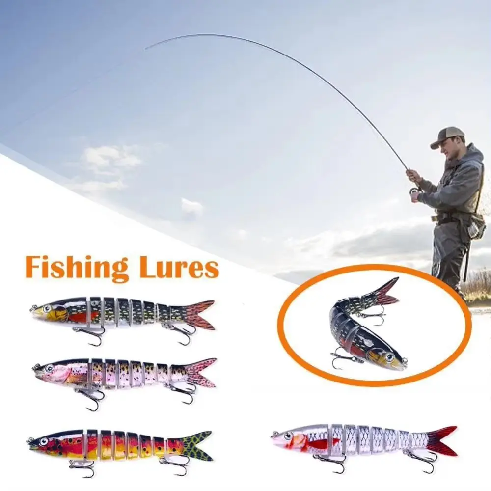 Señuelos de pesca artificiales creativos biónicos de múltiples secciones Swimbait manivela cebo pesca de lubina señuelo regalos de pesca - imagen 5