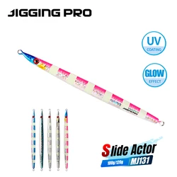 Metal Jig Jigging Pro 100-120g – Señuelo fluorescente para pesca en profundidad