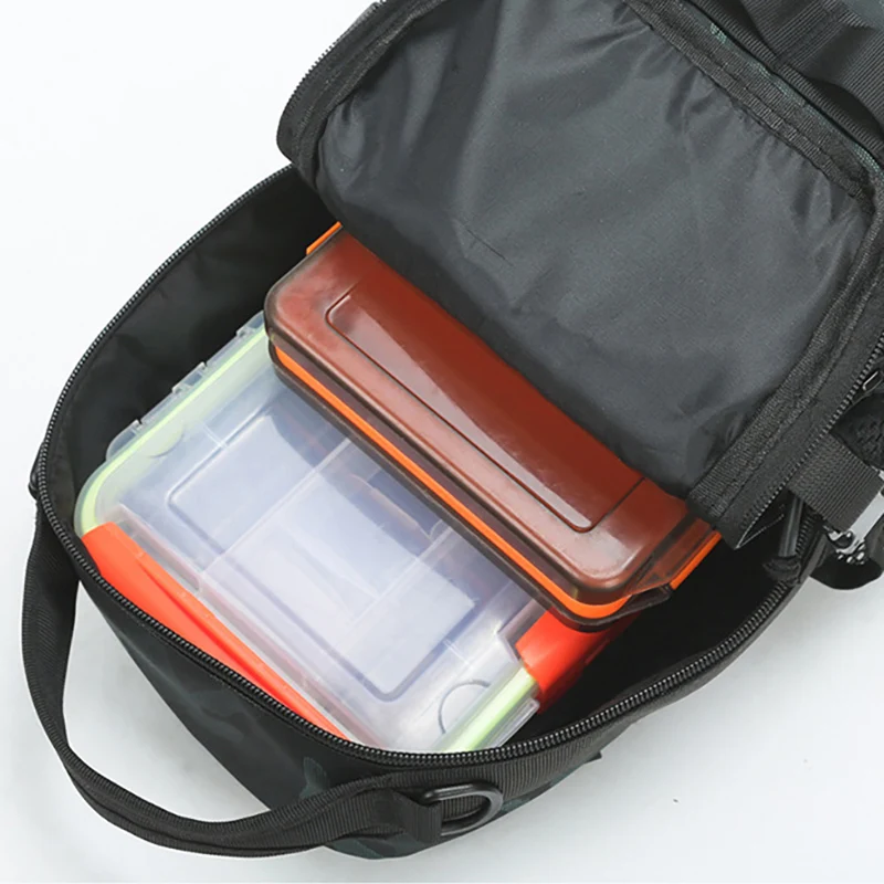 Mochila de pesca táctica, caja grande para peces, accesorios, almacenamiento de caña, bolso de hombro, bolsa multifuncional para acampar y escalar al aire libre - imagen 4