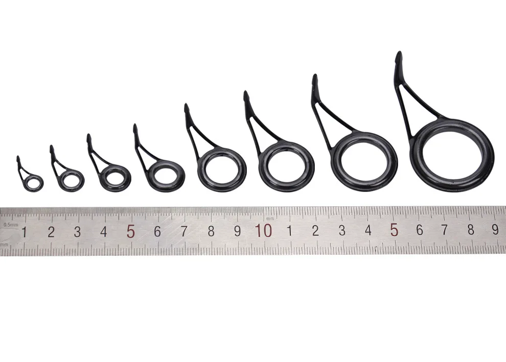 Anillo guía para caña de pescar, anillos de línea de ojo líder de cerámica de acero inoxidable, accesorios para aparejos de pesca, lote de 5 piezas en oferta - imagen 5
