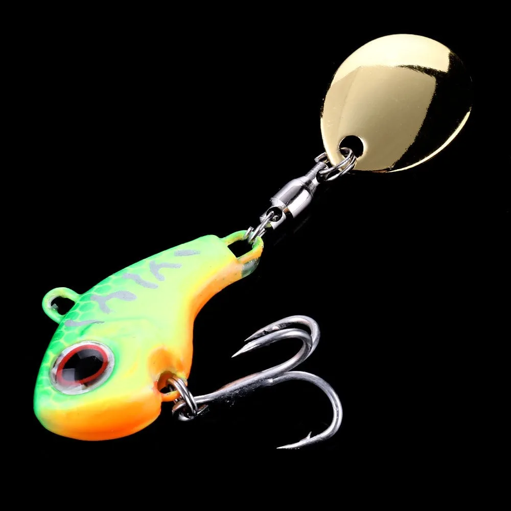 Nueva llegada 1 Uds 9g/13g/16g/22g Metal VIB señuelo de pesca Spinner hundimiento cuchara giratoria Pin Crankbait lentejuelas cebos aparejos de pesca - imagen 3