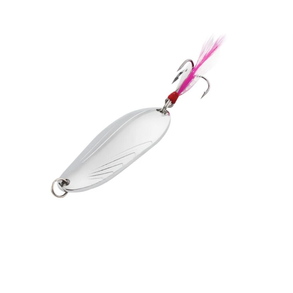 Señuelo de Metal para pesca, 1 piezas, 2,5g, 5g, 8g, 12g, 15g, lentejuelas doradas y plateadas con plumas, cebos duros, aparejos de pesca para Lucio - imagen 2