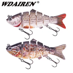 1 Pc pesca Wobbler realista 6 segmentos Swimbait 9,5 cm 20g Crankbait señuelos de hundimiento lento Isca cebo duro Artificial aparejos de pesca
