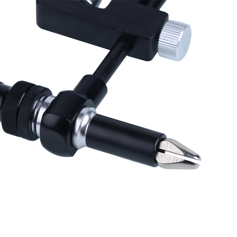 WIFREO-morsa para atar moscas con abrazadera C, herramientas de seguridad, gancho de pesca, tornillo de atado giratorio con hilo de atado de mandíbula endurecida de acero - imagen 5