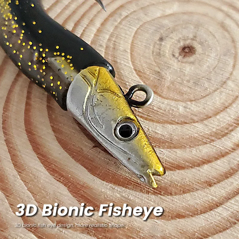 Bazooka-señuelo suave de pesca de pececillo negro, anzuelo de plomo con cola en T que se hunde, Wobbler de silicona JIG VIB para Lucio, lubina, carpa, cebos de invierno - imagen 4