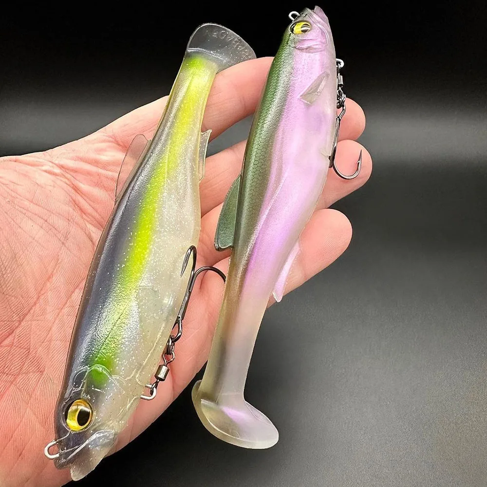 Señuelos de pesca Shad Bait Zander Pike Swimbait 12,5 cm/21g cola de paleta señuelo de plástico suave realista con gancho de agua dulce salada - imagen 3