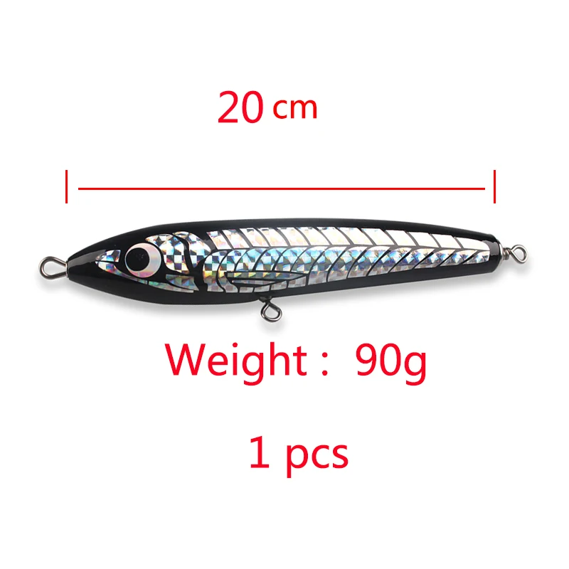 Black 20cm 90g 1pcs