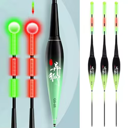 Flotadores de pesca electrónicos LED, Sensor de gravedad luminoso nocturno, cola de flotador de pesca de 1,2g-3g, flotador luminoso que cambia de Nano Color