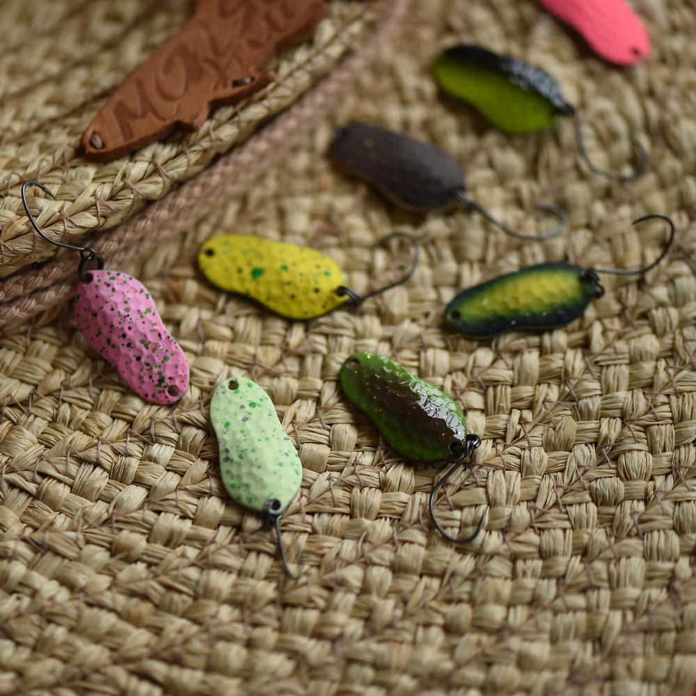 Luretv-señuelo de campo de gestión biónica, concha de maní, trucha arcoíris japonesa, lentejuelas de colores, 2,1g - imagen 2