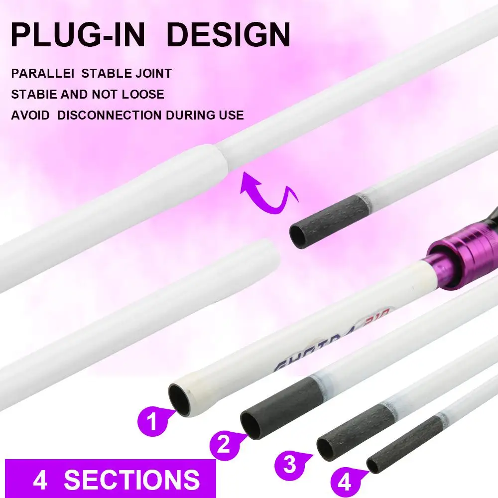 Caña de pescar telescópica multisección de 1,8/2,1 m y carrete de Baitcasting de diseño ligero 18 + 1BB Combo de pesca de viaje portátil - imagen 4