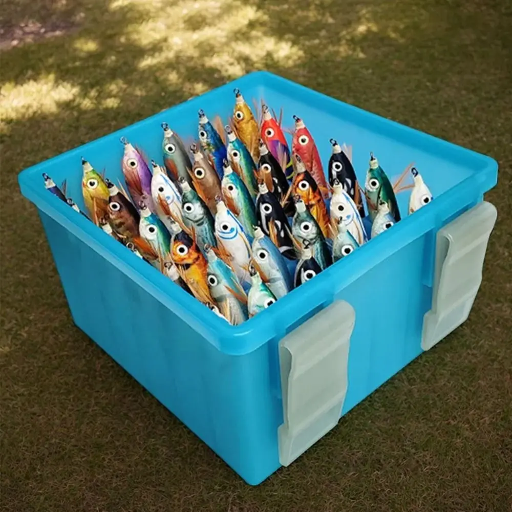 Caja luminosa para aparejos de pesca, 36 rejillas, herramienta de señuelo impermeable, almacenamiento, drenaje eficiente, plantilla de calamar, contenedor de cebo, equipo de pesca - imagen 4