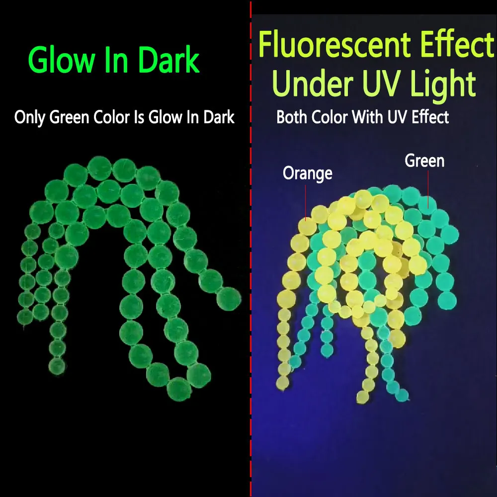 Bimoo-anzuelo triple para cebo, 40 cuerdas, 3,5mm, 5,5mm, luminoso, suave, realista, para atar moscas - imagen 4