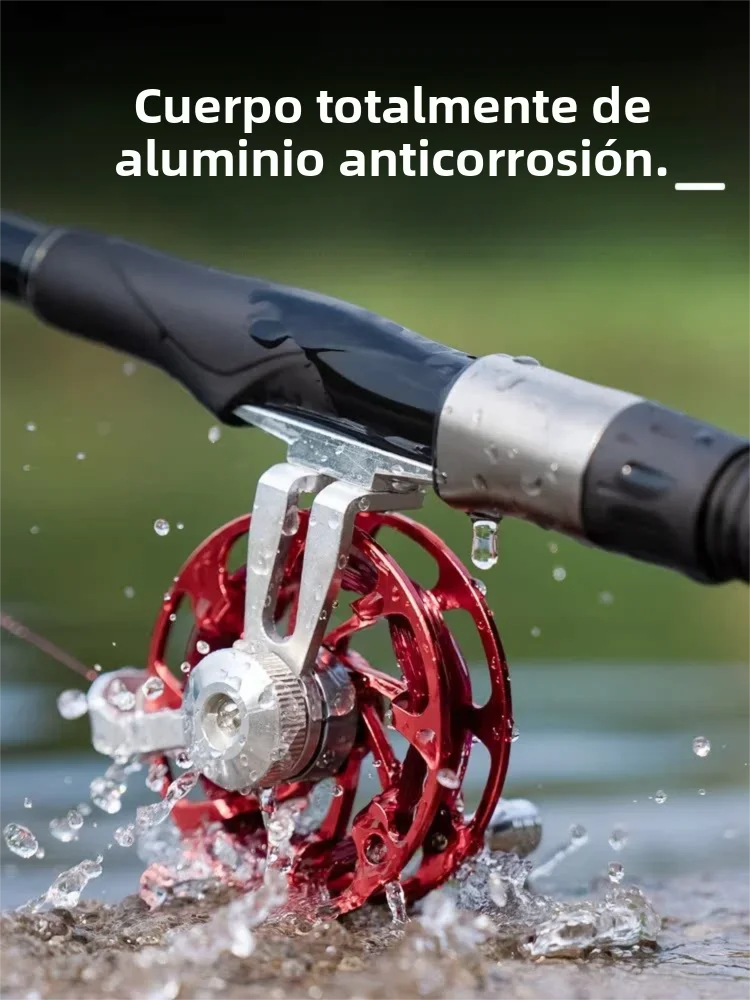 Carrete de fundición frontal totalmente metálico con Base, arrastre de 3kg, carrete de balsa de pesca ultraligero, accesorios de aparejos de pesca al aire libre para invierno - imagen 4
