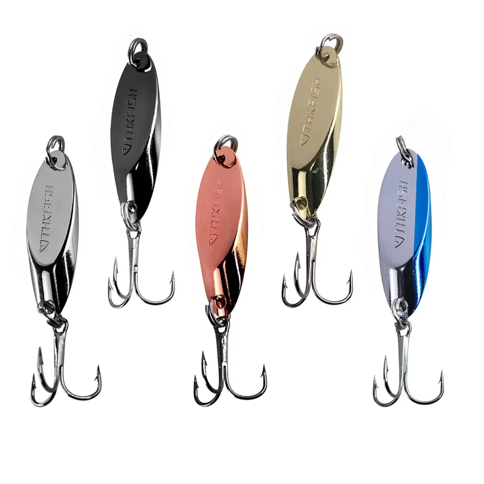 THKFISH Spinner Cuchara para Trucha - Anzuelos triples para lucio