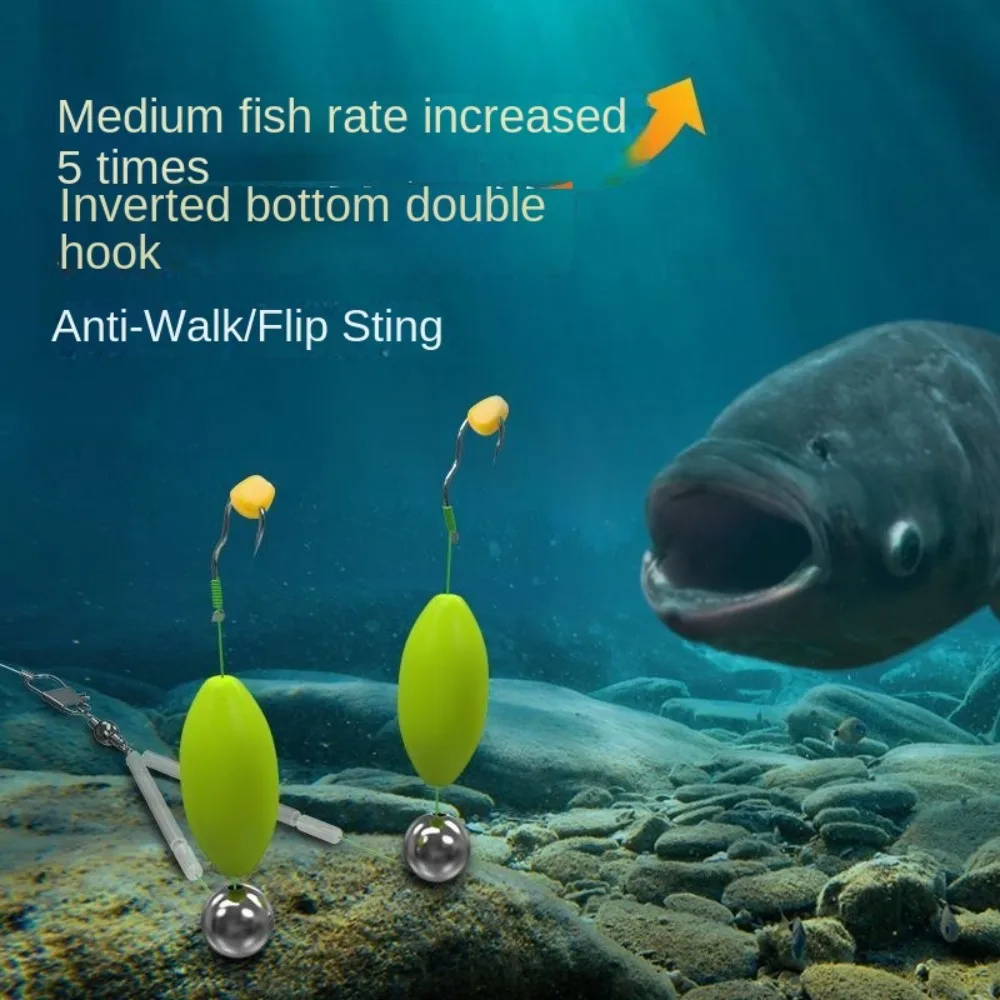 Anzuelo doble con cebo jaula para pesca de carpa - imagen 4